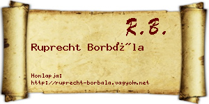 Ruprecht Borbála névjegykártya